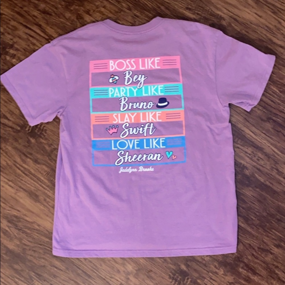 Jadelynn Brooke Drop the Mic Tee Sz Large EUC